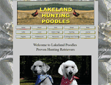 Tablet Screenshot of lakelandhuntingpoodles.com